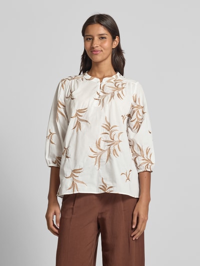 Milano Italy Regular Fit Bluse mit 3/4-Arm Black 4