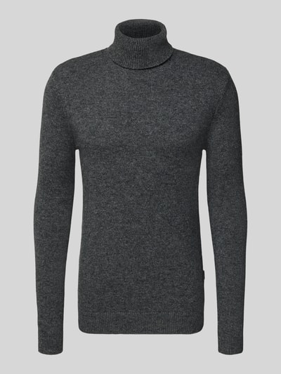 Blend Gebreide coltrui, model 'BRANKO' Donkergrijs gemêleerd - 2