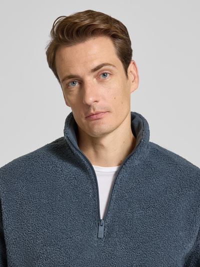 JAKE*S STUDIO MEN Sweatshirt met schipperskraag Rookblauw - 3