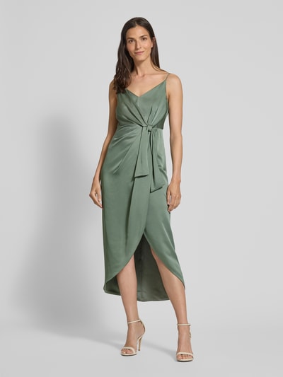 Jake*s Cocktail Cocktailkleid mit Knoten-Detail Schilf Melange 4