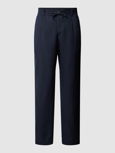 BOSS Regular fit broek met tunnelkoord, model 'Perin' Marineblauw - 2