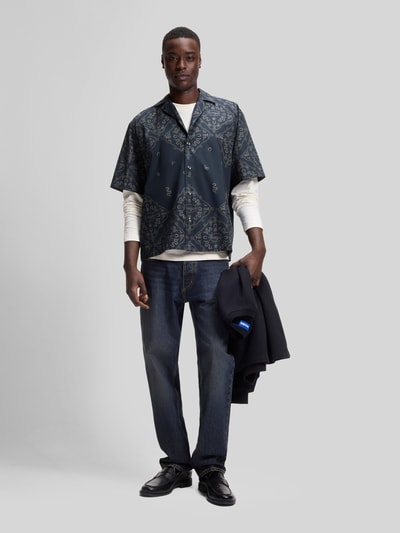 HUGO Blue Relaxed Fit Freizeithemd aus reiner Baumwolle Dunkelblau 1