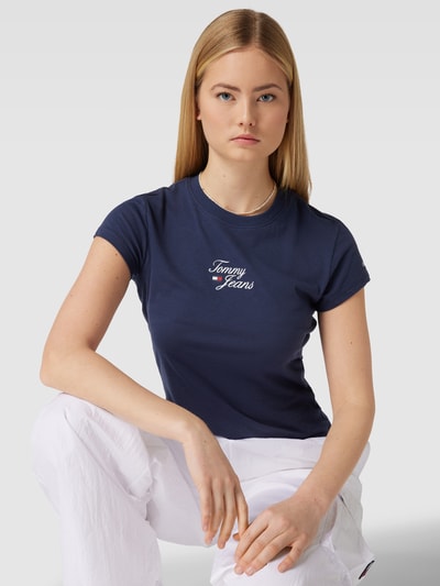 Tommy Jeans T-Shirt mit Logo-Print Marineblau 3