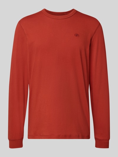 Tom Tailor Regular Fit Langarmshirt aus reiner Baumwolle Rot 2
