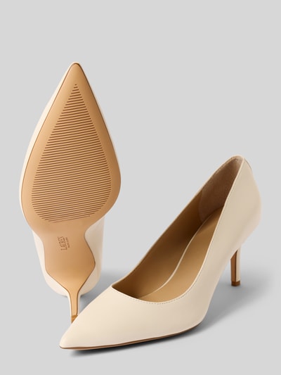 Lauren Ralph Lauren Pumps aus Leder mit Pfennigabsatz Modell 'LANETTE' Offwhite 4