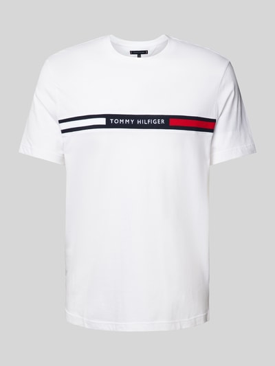 Tommy Hilfiger T-shirt o kroju regular fit z wyhaftowanym logo Biały 1