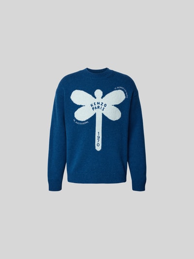 Kenzo Pullover mit Label-Print Blau 2