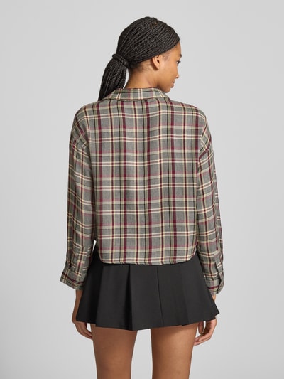 Only Korte overhemdblouse van pure viscose, model 'RILEY LIFE' Middengrijs - 5