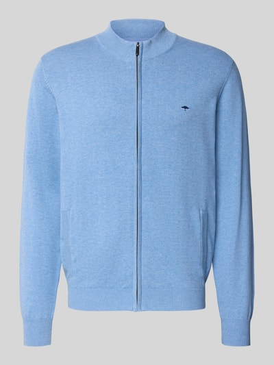 Fynch-Hatton Strickjacke mit Reißverschluss Hellblau 2