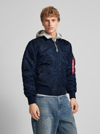 Alpha Industries Bomberjacke mit Stehkragen Blau 4