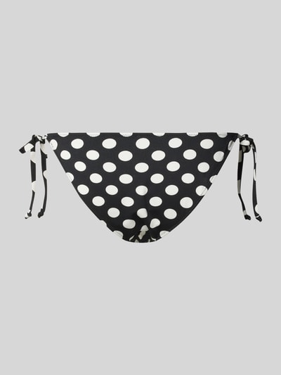 Produktfoto, Bikini-Slip mit seitlicher Schnürung Modell 'THALIA' von Neo Noir aus Material-Mix mit Stretch-Anteil, gepunktetes Muster.