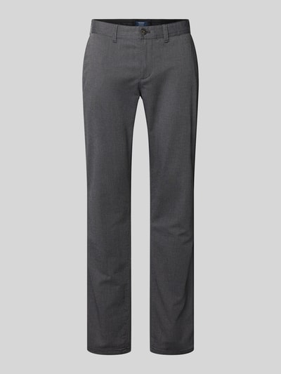 Produktfoto, Kleingemusterte Hose mit Gesäßtaschen von MCNEAL aus Baumwoll-Elasthan-Mix, Slim-Fit, grau, Bundweite 45 cm, Innenbeinlänge 83 cm