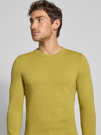 MCNEAL Gebreide pullover van wolmix met kasjmier Lindegroen gemêleerd - 3