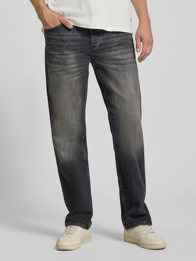 ONLY & SONS Jeansy o kroju straight fit z mieszanka bawełny model 'EDGE' Czarny 4