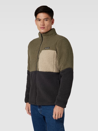 Columbia Sweatjacke mit Teddyfell Modell 'Mountain Side' Oliv 4