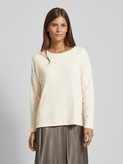 B.Young Gebreide pullover met structuurmotief, model 'Punti' Offwhite - 4