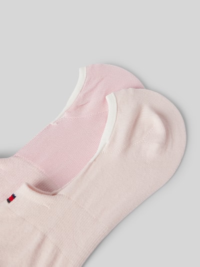 Tommy Hilfiger Kousenvoetjes met logoprint in een set van 2 paar Roze - 2