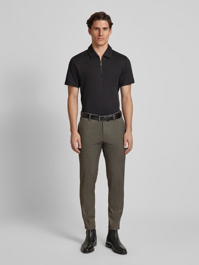 Michael Kors Poloshirt mit Seitenschlitzen Modell 'INTERLOCK' Black 1