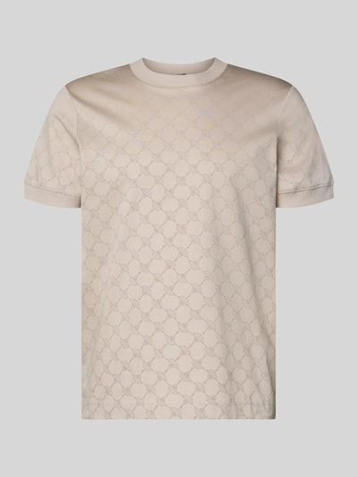 Produktfoto, Regular Fit T-Shirt mit Rundhalsausschnitt Modell 'Davison' von JOOP! Collection, Herren T-Shirt beige, dezente Struktur, elastische Abschlüsse, Rückenlänge 62 cm bei Größe M