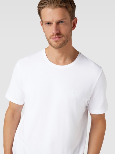 BOSS T-Shirt mit Label-Stitching Weiss 3