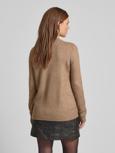 Fransa Gebreide pullover met ronde hals, model 'Rellis' Taupe - 5