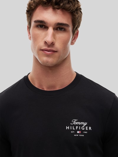 Tommy Hilfiger Bluzka z długim rękawem o kroju regular fit z czystej bawełny Czarny 3