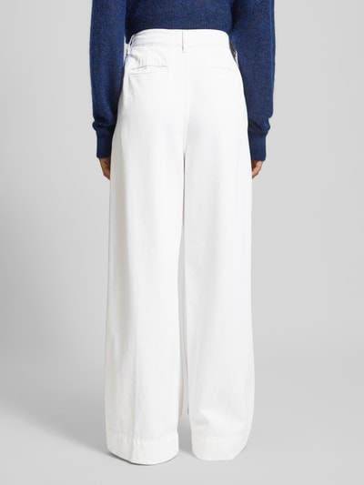 BOSS Wide leg jeans met labeldetail, model 'CENTRAL-PLEAT PALAZO' Offwhite - 5