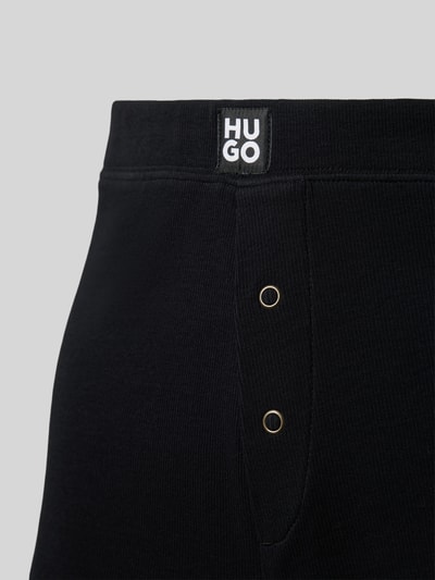 HUGO Regular Fit Pyjama-Shorts mit Label-Patch Modell 'Luna' Black 2