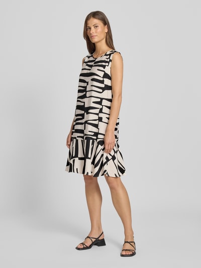 OPUS Knielanges Kleid mit Rundhalsausschnitt Modell 'Wenola' Black 1