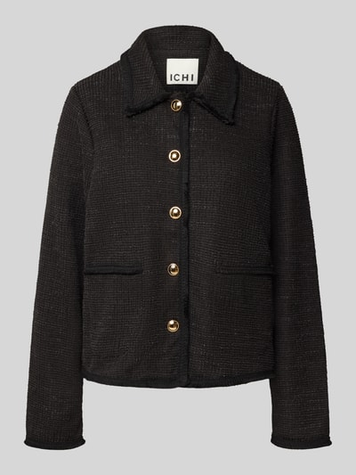 ICHI Blazer met knoopsluiting, model 'KATE' Zwart - 2