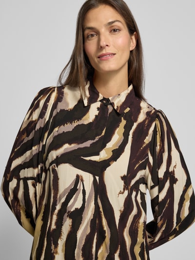 YAS Hemdbluse mit verdeckter Knopfleiste Modell 'ASINA' Beige 3