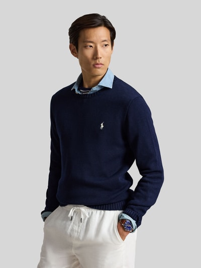 Polo Ralph Lauren Relaxed Fit Pullover aus reiner Baumwolle Marine 4