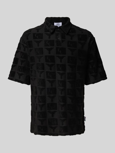 Carlo Colucci Regular Fit Poloshirt mit Knopfleiste Modell 'BEACHWEAR' Black 2