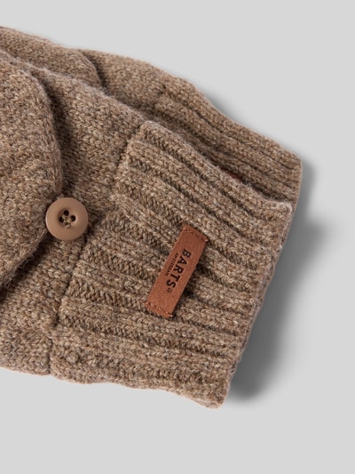 Barts Handschoenen met labeldetail, model 'HAAKON' Hazelnoot - 2