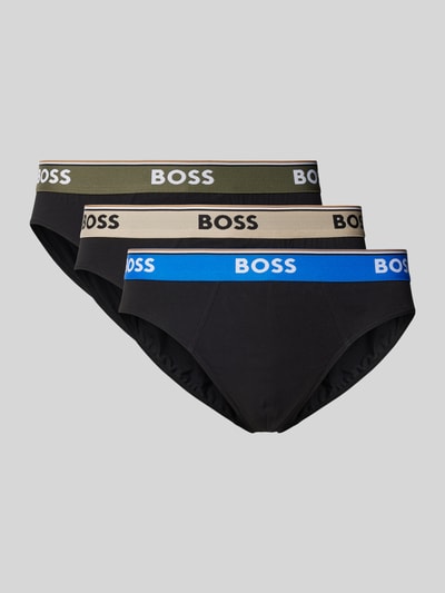 BOSS Slip mit elastischem Label-Bund im Modell 'Power' 3er-Pack Black 1