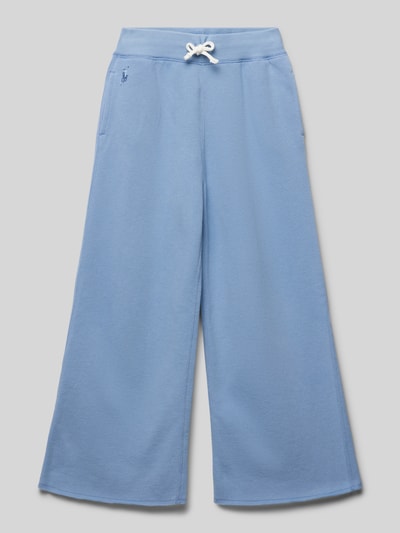 Polo Ralph Lauren Teens Wide leg sweatpants met logostitching Bleu - 1