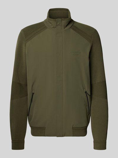 BOSS Green Regular Fit Blouson aus Modal-Mix mit Seiden-Anteil Modell 'SPIRIT70' Oliv 2