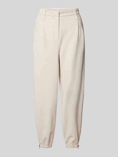 MAC Tapered Fit Stoffhose mit Bundfalten Modell 'Olivia' Offwhite 2