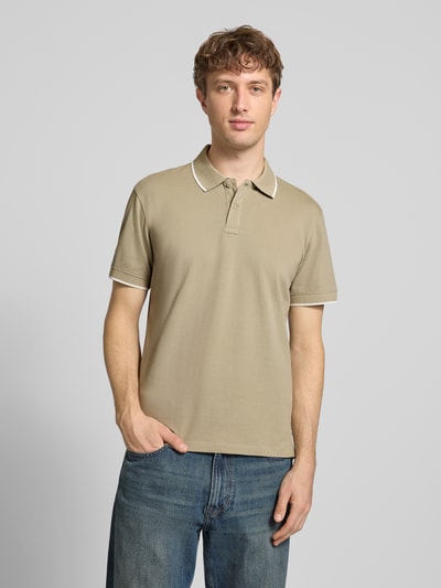 Blend Regular Fit Poloshirt mit Logo-Stitching Modell 'Hedin' Taupe 4