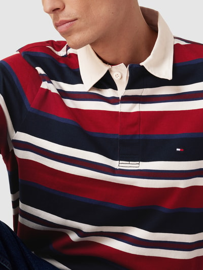 Tommy Hilfiger Bluzka z długim rękawem z kołnierzykiem polo Czerwony 3