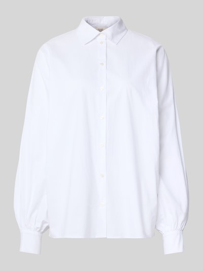 ROBE LÉGÈRE Bluzka koszulowa o kroju regular fit z czystej bawełny Biały 2