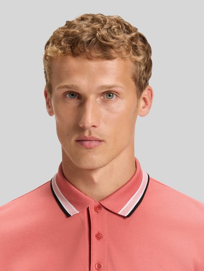 BOSS Green krój regular fit kołnierzyk polo z czystej bawełny model 'PADDY' Mocnoróżowy 3