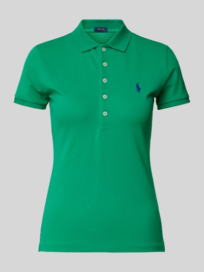 Polo Ralph Lauren Poloshirt mit Label-Stitching Modell 'JULIE' Gruen 2