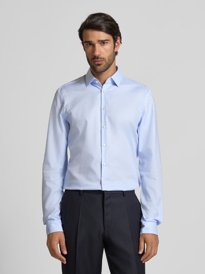 Jake*s Slim Fit Businesshemd mit extra langem Arm Bleu 4