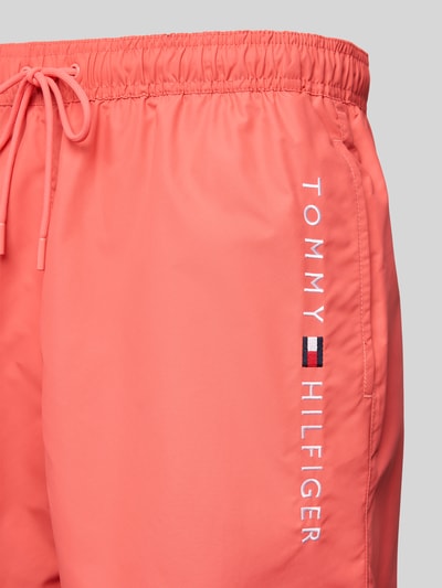 Tommy Hilfiger Regular Fit Badeshorts mit Tunnelzug Koralle 2