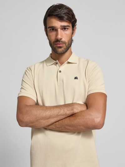 Lerros Poloshirt mit Label-Stitching Sand 3