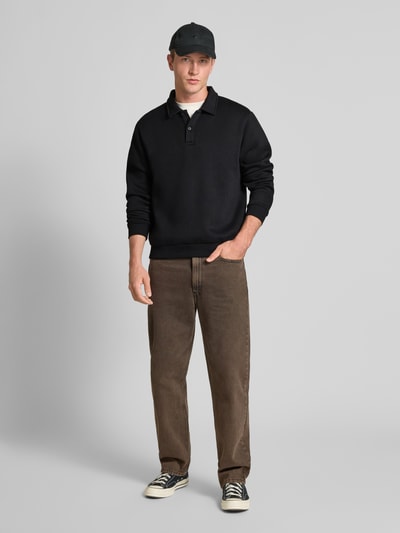 Jack & Jones Sweatshirt mit Kentkragen Modell 'BRADLEY' BLACK 1