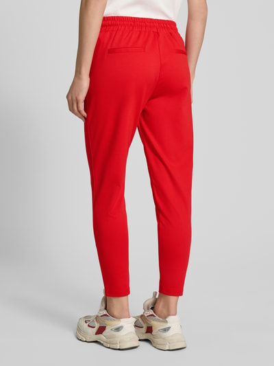 ICHI Slim Fit Bundfaltenhose mit verkürztem Schnitt Modell 'KATE' Rot 5