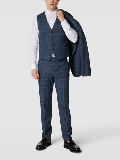 Strellson Stoffhose mit Karomuster Modell 'Mace' Marineblau 1