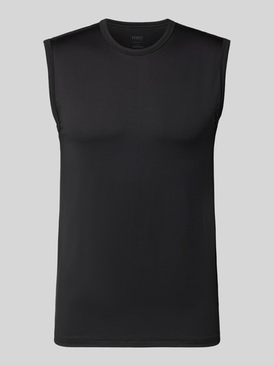 Produktfoto, Muskelshirt aus Modal-Mix mit Rundhalsausschnitt von Mey, czarny, krój slim fit, z modalem i elastanem, męski